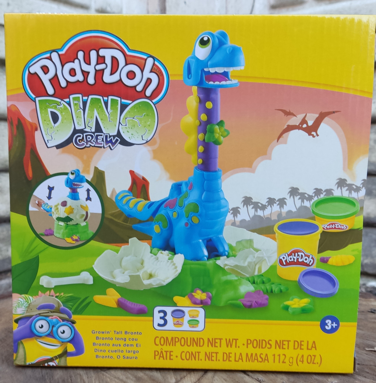 Ігровий набір чудо пластилін Динозавр Play Dino Crew Growin, фото 1