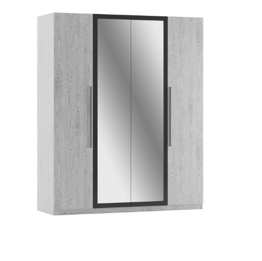 Шафа 4ДЗ Лілея нова дуб артвуд світлий/антрацит  (Світ Меблів), фото 1