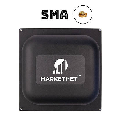 4G антена панельна MARKETNET Square SMA потужністю 21 dBi дії 800/900/1800/2100/2600 МГц, фото 1