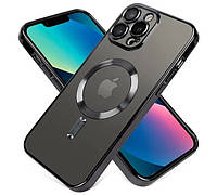 Чорний прозорий чохол на iPhone 16 Pro Max з MagSafe-захист камери