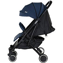 Дитяча прогулянкова коляска (рама алюмінієва, футкавер, телескопічна ручка) JOY Vittoria 83270 Джинс, фото 4