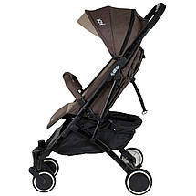 Дитяча прогулянкова коляска (рама алюмінієва, телескопічна ручка) JOY Vittoria 71055 Коричневий льон, фото 4