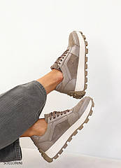 Кросівки ZIPPER мокко шкіра+замша