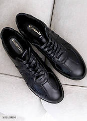 Кросівки жіночі Gazelles чорна шкіра тм SOLLORINI