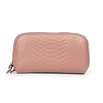 Косметичка кожа 60095-9 pink.Купити жіночий шкіряний гаманець гуртом і в роздріб в Україні.