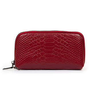 Косметичка кожа 60095-4 bordo .Купити жіночий шкіряний гаманець гуртом і в роздріб в Україні.