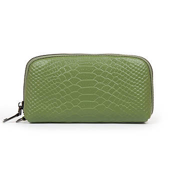 Косметичка кожа 60095-19 apple green.Купити жіночий шкіряний гаманець гуртом і в роздріб в Україні.