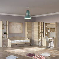 Спальня Дитяча Еверест Бриз Комплект 5 (модульна - 6 елементів) сонома + трюфель. Доставка кур'єром Міст Експрес на Вашу адресу
