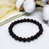 Браслет із каменю лісовий гранат, розмір каміння 8 мм, фото 2