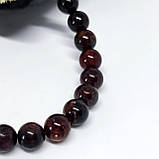 Браслет із каменю лісовий гранат, розмір каміння 8 мм, фото 3