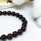 Браслет із каменю лісовий гранат, розмір каміння 8 мм, фото 4