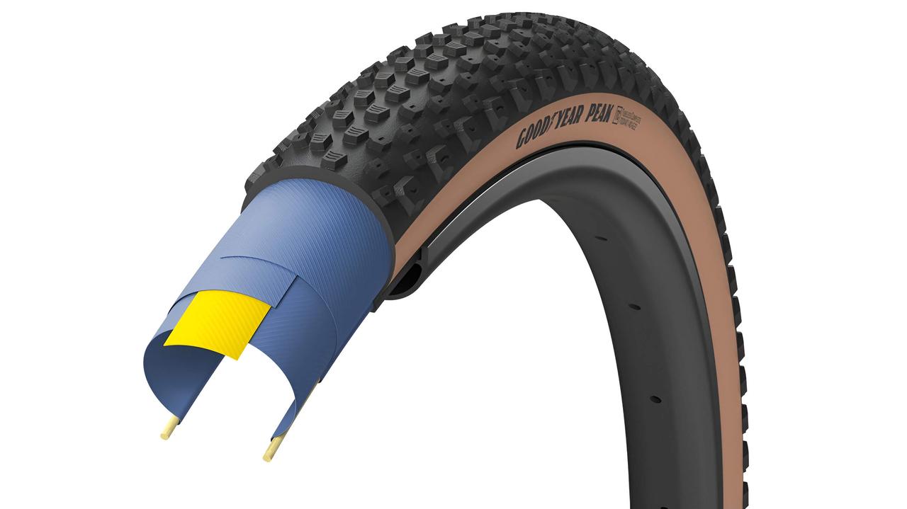 Покришка 700x45 (45-622) GoodYear PEAK Ultimate Tubeless Complete, Blk/Tan