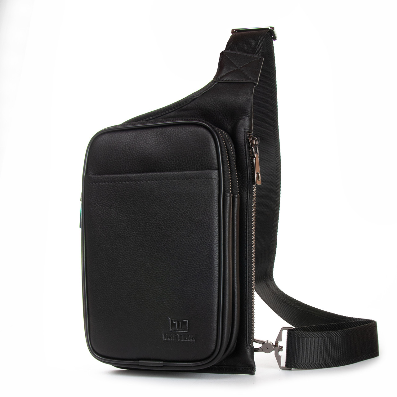 Сумка Мужская На Плечо кожа BRETTON 407-130 black.Чоловічі сумки-планшети оптом і в роздріб в УкраЇні.
