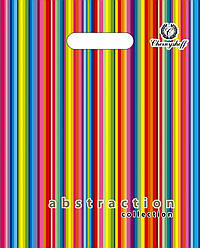 Поліетиленовий пакет із прорізною ручкою 240*300 мм 50 шт. Смуга