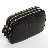 Жіноча шкіряна сумка клатч 60061 black. Купити жіночі сумки гуртом і в роздріб із натуральної шкіри в Україні, фото 5