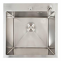 Кухонна мийка Valeso Handmade 50х50 Decor нержавіюча 3.0/0.8 5050
