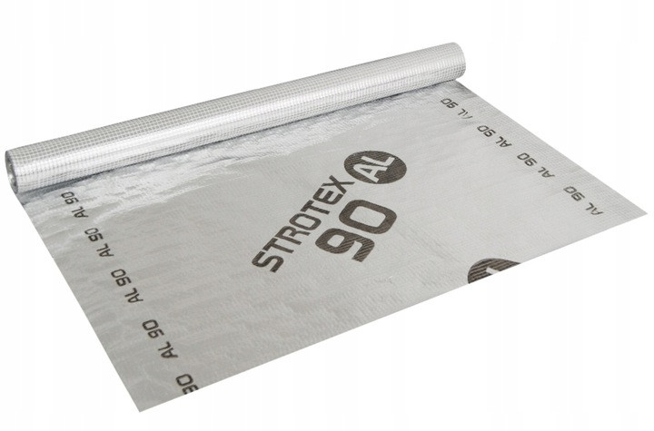 Алюмінієва пароізоляційна плівка STROTEX AL 90 75м2, фото 1