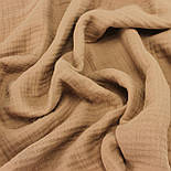 Муслін 4-шаровий, колір молочний шоколад, 240 см № MS-019, фото 3