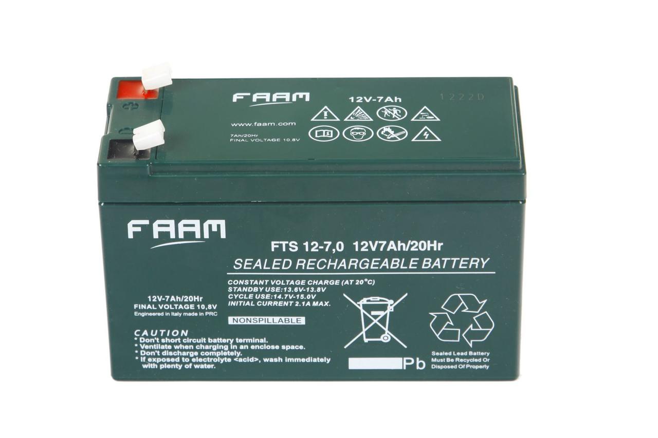 АКУМУЛЯТОРНА БАТАРЕЯ FAAM СЕРІЇ FTS 12-7.0 Напруга, В: 12, Ємність, А·год: 7