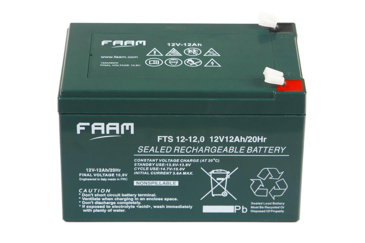 АКУМУЛЯТОРНА БАТАРЕЯ FAAM СЕРІЇ FTS 12-12 Напруга, В: 12, Ємність, А·год: 12