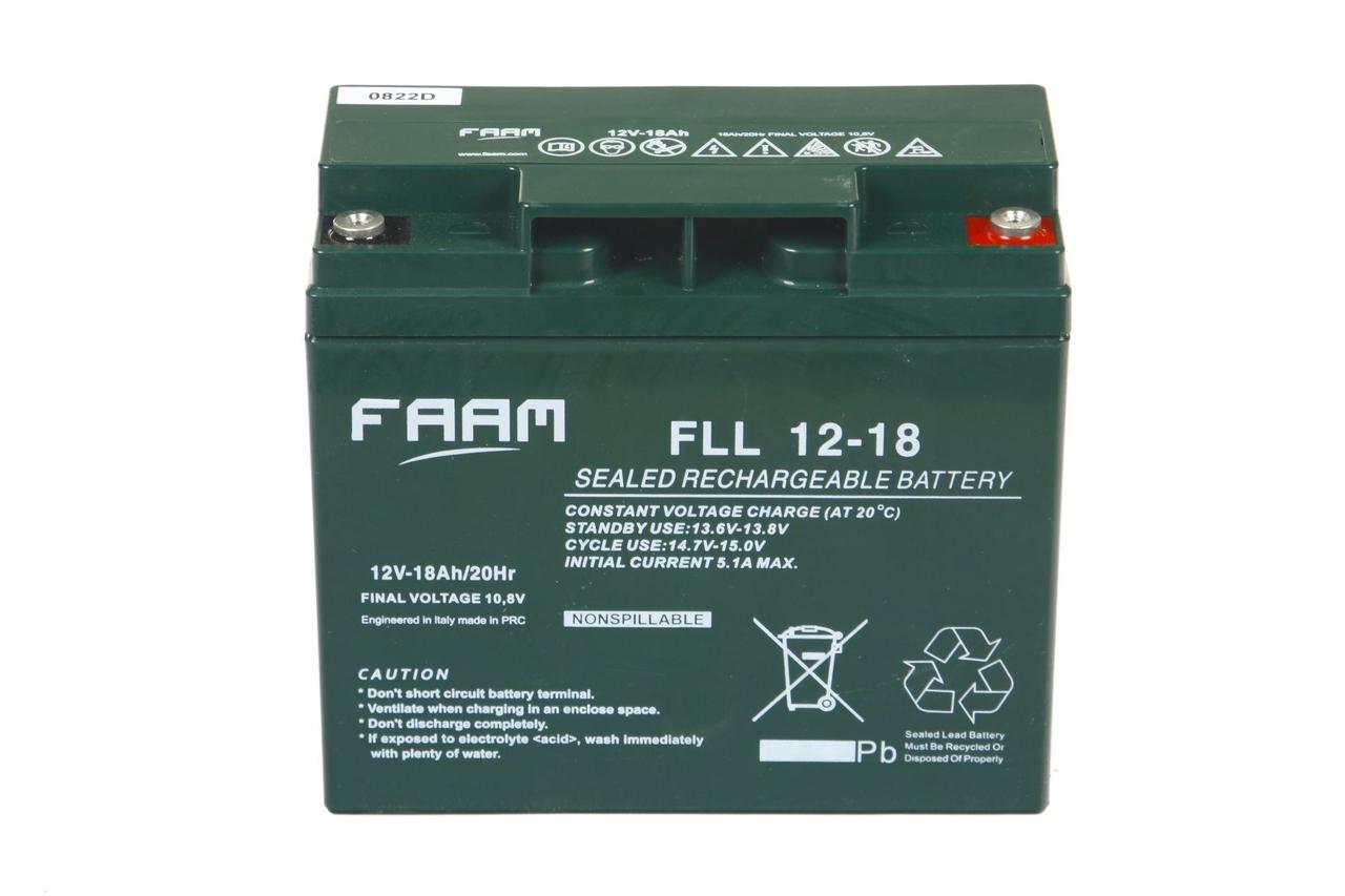 АКУМУЛЯТОРНА БАТАРЕЯ FAAM СЕРІЇ FLL 12-18 Напруга, В: 12, Ємність, А·год: 18