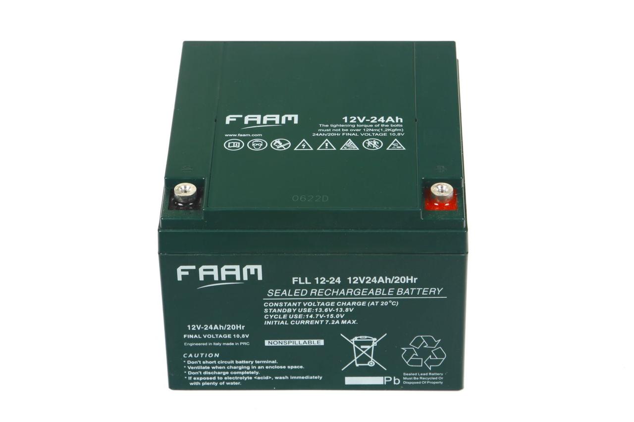 АКУМУЛЯТОРНА БАТАРЕЯ FAAM СЕРІЇ FLL 12-24 Напруга, В: 12, Ємність, А·год: 24