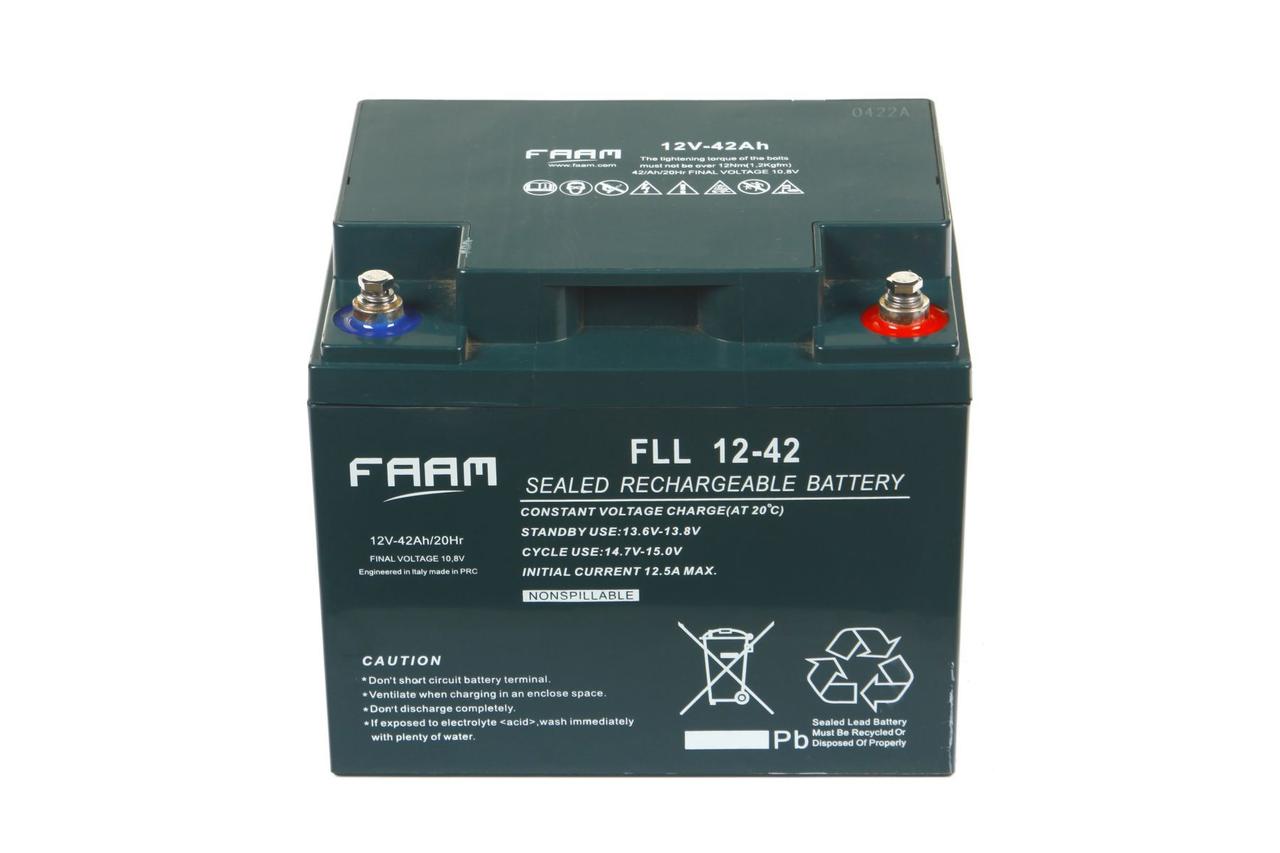 АКУМУЛЯТОРНА БАТАРЕЯ FAAM СЕРІЇ FLL 12-42 Напруга, В: 12, Ємність, А·год: 42