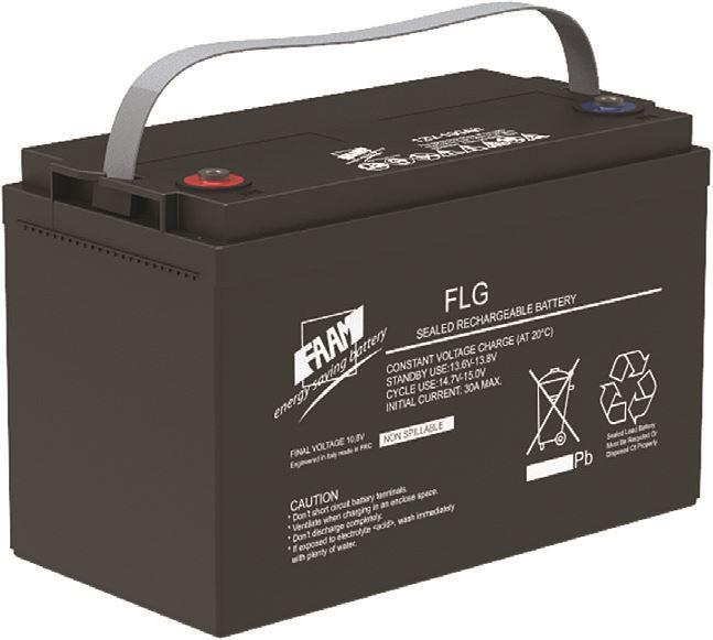АКУМУЛЯТОРНА БАТАРЕЯ FAAM СЕРІЇ FLG 12-60 Напруга, В: 12, Ємність, А·год: 60