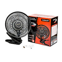 Вентиляторна на прищіпці з USB, батареею 2000мА/год та LED підсвіткою, діаметр 23 см EL 101 555