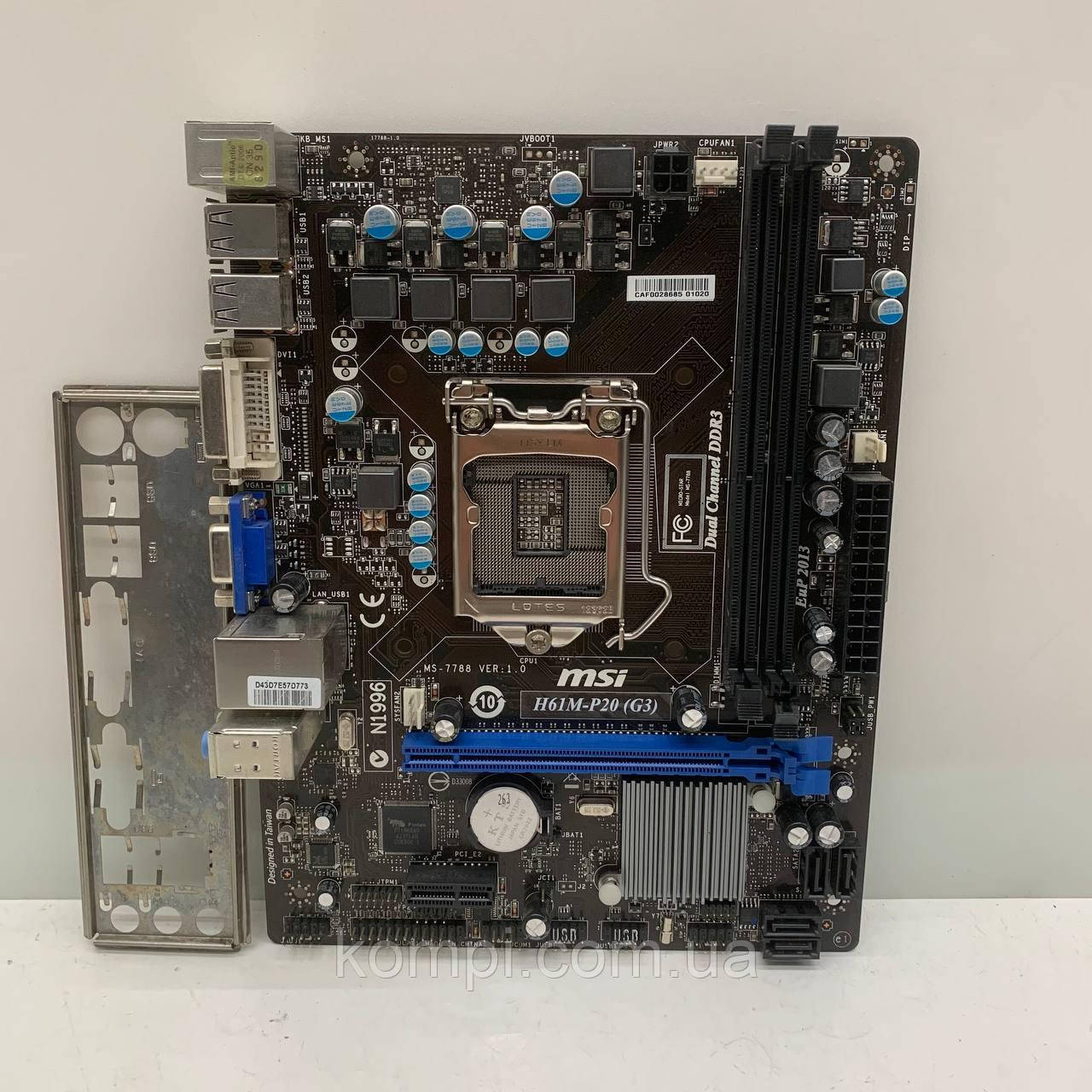 Материнська плата s1155 MSI H61M-P20 (Socket 1155, DDR3, б/у)