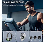 Бездротові навушники Bluetooth Kuizil C16 чорні для спорту, фото 4