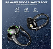 Бездротові навушники Bluetooth Kuizil C16 чорні для спорту, фото 5