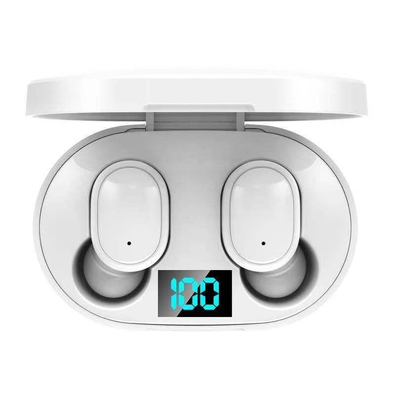 Бездротові навушники TWS E6S з LED дисплеєм (White)-LВR