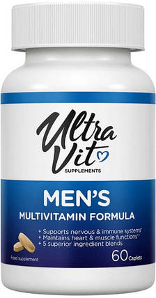 Вітаміни для чоловіків VP Lab Men`s Multivitamin Formula 60 caplets, фото 1