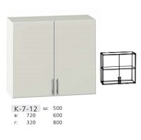 К7-12 Тумба верхня 2-х дверна 600 мм СІРА ЛАВА, Арт.62015