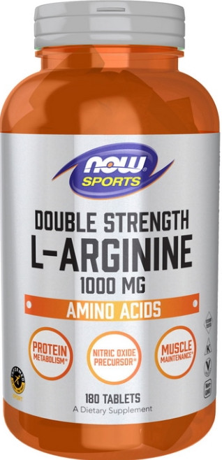 NOW L-Arginine Double Strength 1000 mg 180 таб