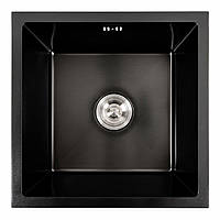 Мойка кухонная из нержавеющей стали Valeso Handmade 44*44 черная ( под столешницу )