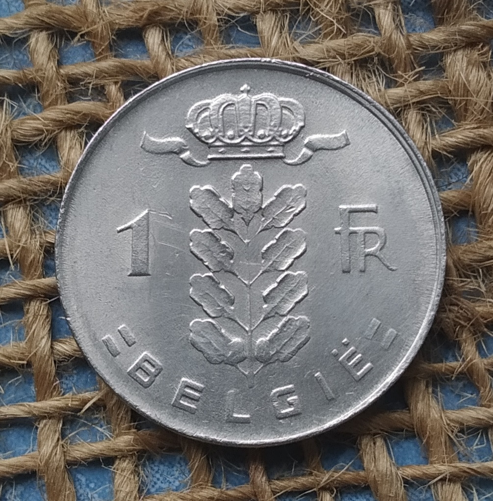 1 франк 1975 року. Бельгiя