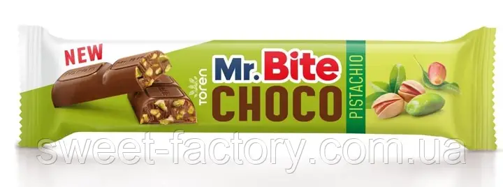 Шоколадний батончик Toren Mr Bite Choco Pistachio 22g