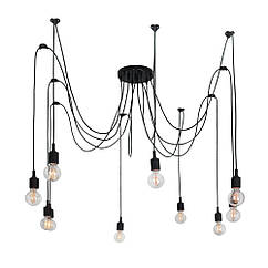 Люстра у вигляді павука Levistella цоколь E27 ламп 10 шт колір Чорний 72081040-10 BK