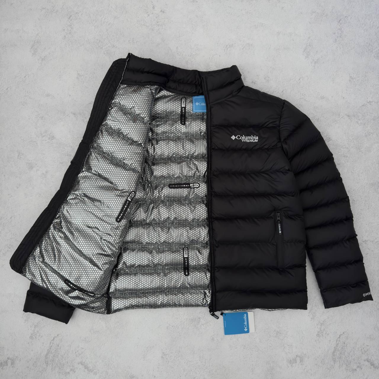 Демісезонна куртка Columbia. Чорна чоловіча куртка Коламбія з термопідкладкою - фото 1 - id-p2551384466