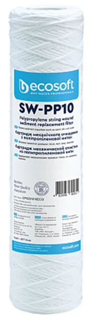 Картридж для фільтра холодної води Ecosoft 2,5x10", 10 мкм. Поліпропіленова нитка CPN251010ECO