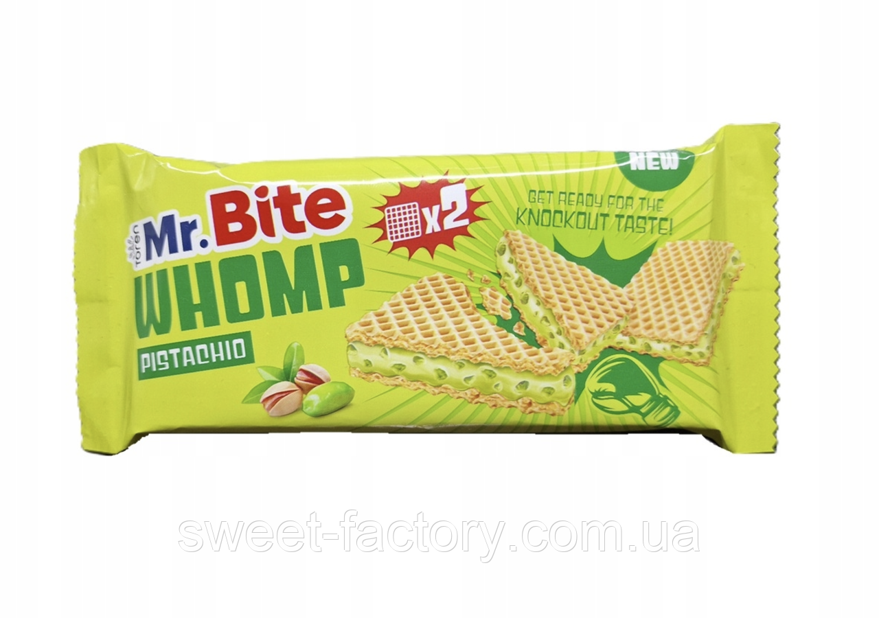 Вафельний батончик Toren Mr Bite Whomp Pistachio 40g, фото 1