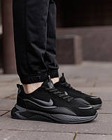 Nike Racer Black Черные кроссы мужские. Классная обувь мужская Найк весна осень.