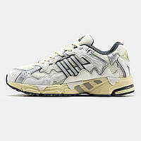 Бежеві демісезонні жіночі шкіряні кросівки Adidas x Bad Bunny Response CL Beige Silver кросівки Адідас Сітка