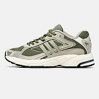 Оливкові демісезонні замшеві чоловічі кросівки Adidas Response CL Marathon кросівки Адідас Респонсе Сітка