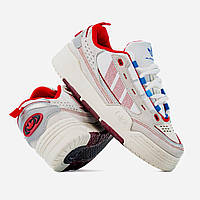 Червоні шкіряні демісезонні жіночі кросівки Adidas Originals ADI2000