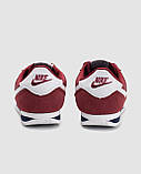 Бордові замшеві жіночі кросівки Nike Cortez Red  Демісезонні кеди Найк Кортез, фото 6