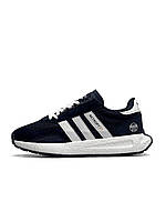 Сині весняні замшеві чоловічі кросівки Adidas Originals Retropy E5 Navy White легкі Адідас Ретропай Е5 літо