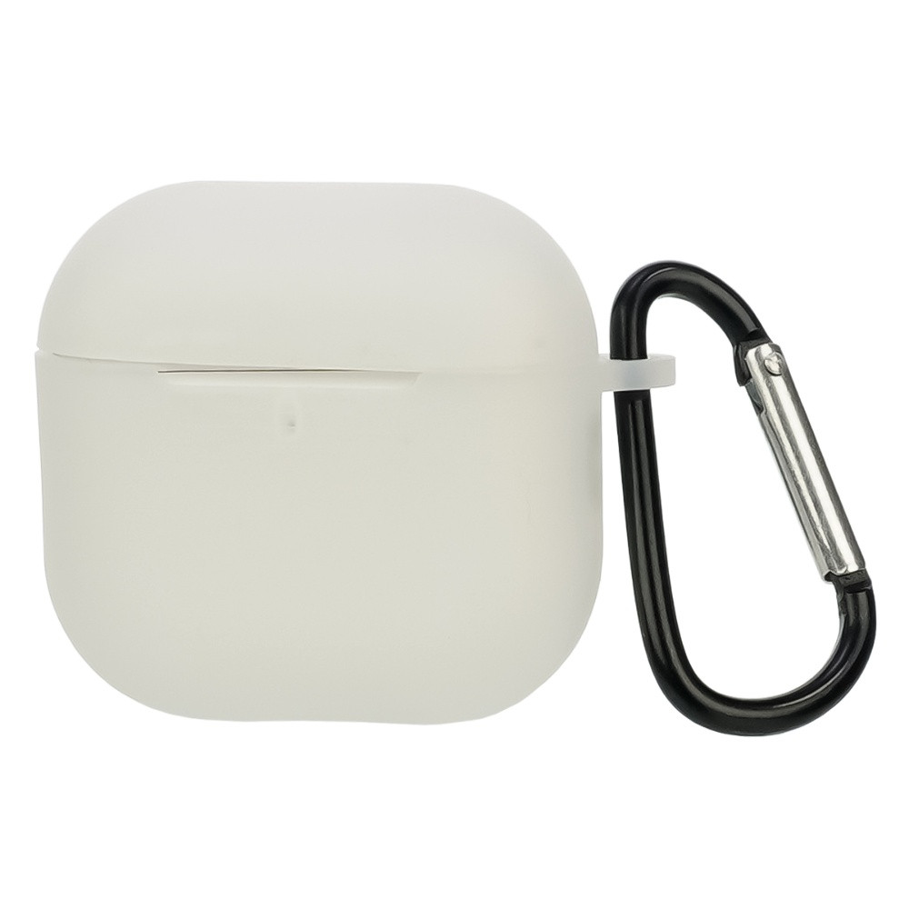 YUF Чехол силиконовый с карабином для Apple AirPods 4 цвет  15 прозрачный, фото 1